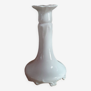 white Limoges porcelain candle holder
