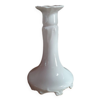 white Limoges porcelain candle holder