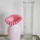 Vintage mid-century transparent Oberglass vase, rock crystal, Austria, 1970s.