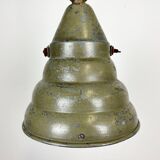 Green Industrial Aluminium Hanging Lamp, 1970s