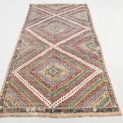 Tapis Kilim oriental bleu et vert