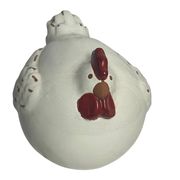 Decoration, large white ceramic hen by Alessi, 20th century