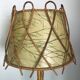 Vintage 60s handmade rattan floor lamp