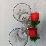 Hand-engraved champagne flutes