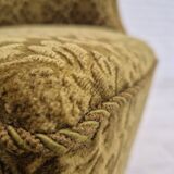 1950s, Danish lounge chair, reupholstered, green furniture fabric.