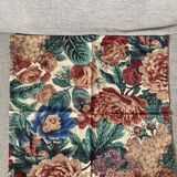 Set of 3 cushion covers in burgundy floral cotton