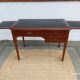 Black leather desk with extensions