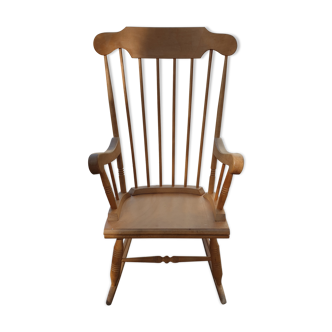 Rocking-chair classique en bois multipli  sixties seventies