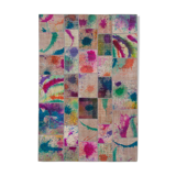 Handwoven Anatolian Contemporary 205 cm x 300 cm Multicolor Patchwork Carpet