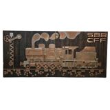 Swiss railway wall panels