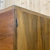 Art Deco 3-door walnut wardrobe - 1930s