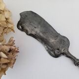 Large Art Nouveau serving shovel in white metal and gilded brass 30 cm