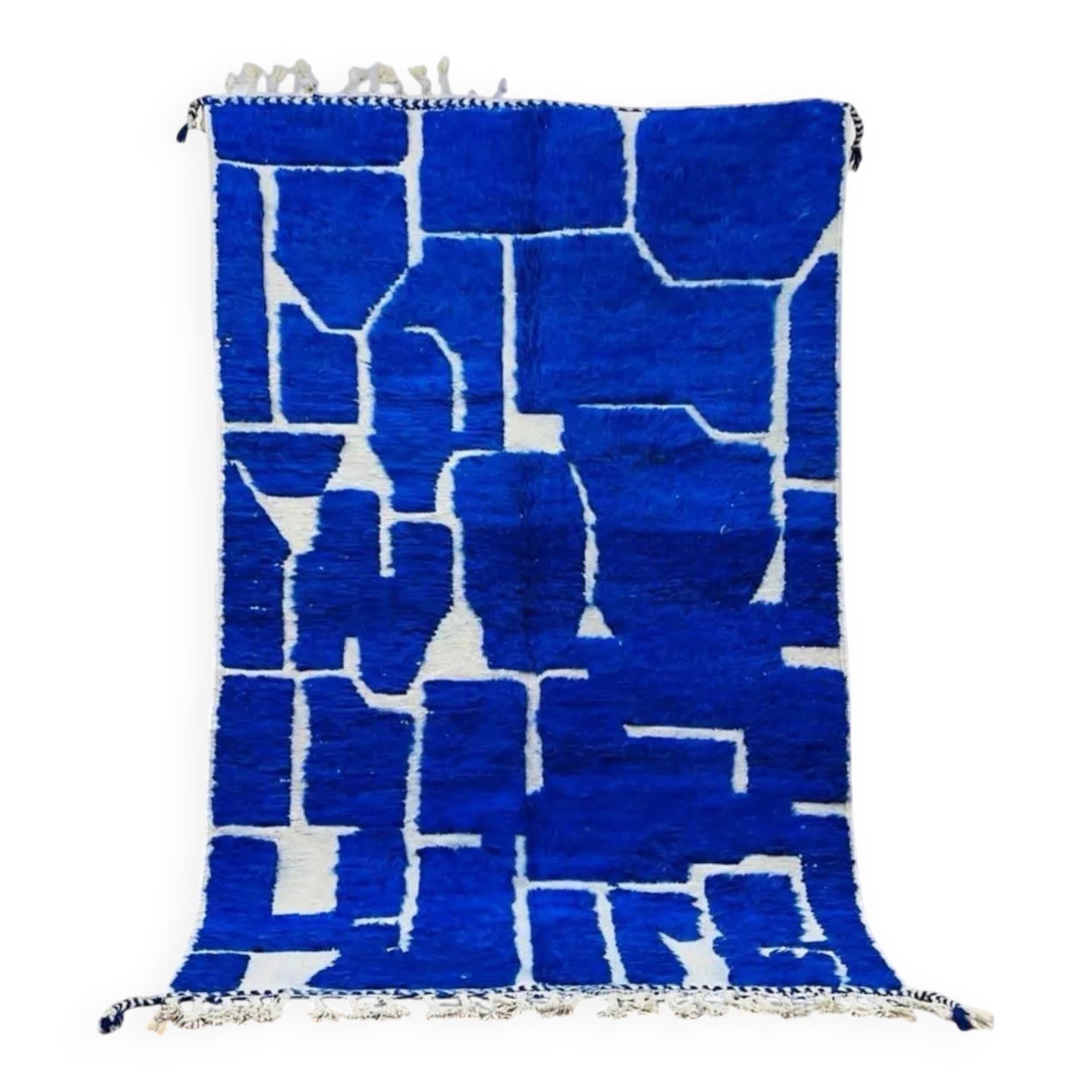 Berber rug in pure wool, handmade, 250x150 cm, made in Morocco.