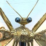 "Libellule" wall light by Jacques Duval Brasseur in brass and agate, 1970.