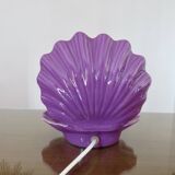 Purple ceramic shell lamp 1970