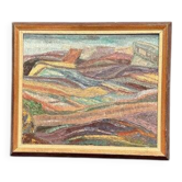 Original  Swedish Oil on Canvas – “Valleys” by Alvar Andersson – Dated 1971