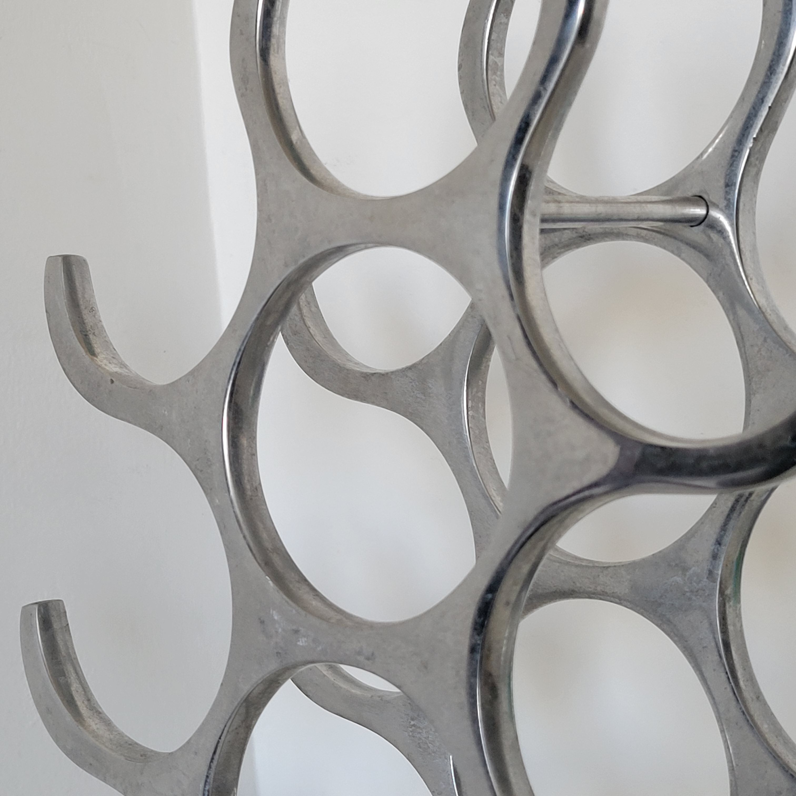 Aluminum wine rack shelf bottle rack for 9 bottles