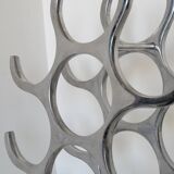 Aluminum wine rack shelf bottle rack for 9 bottles