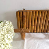 Rattan coat rack