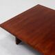 Grande table basse en bambou et bois belge des années 1980