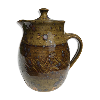 Signed olive green pyrity sandstone tea