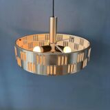 Vintage UFO pendant light with crystal glass