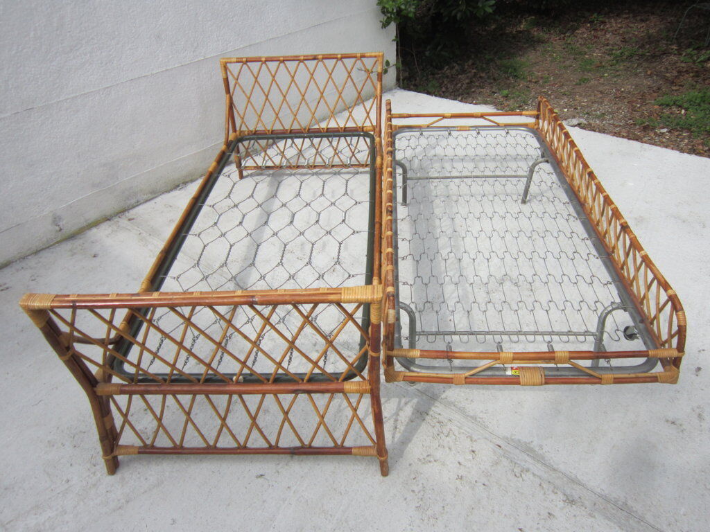 Bed with drawer rattan bed