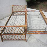 Bed with drawer rattan bed