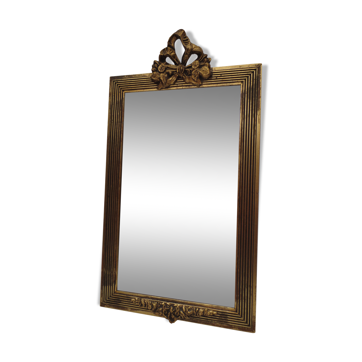 Rectangular mirror gilded tower 25x39cm