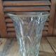 Chiseled molded glass vase