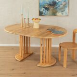 80s extendable Dining Table with wooden struts