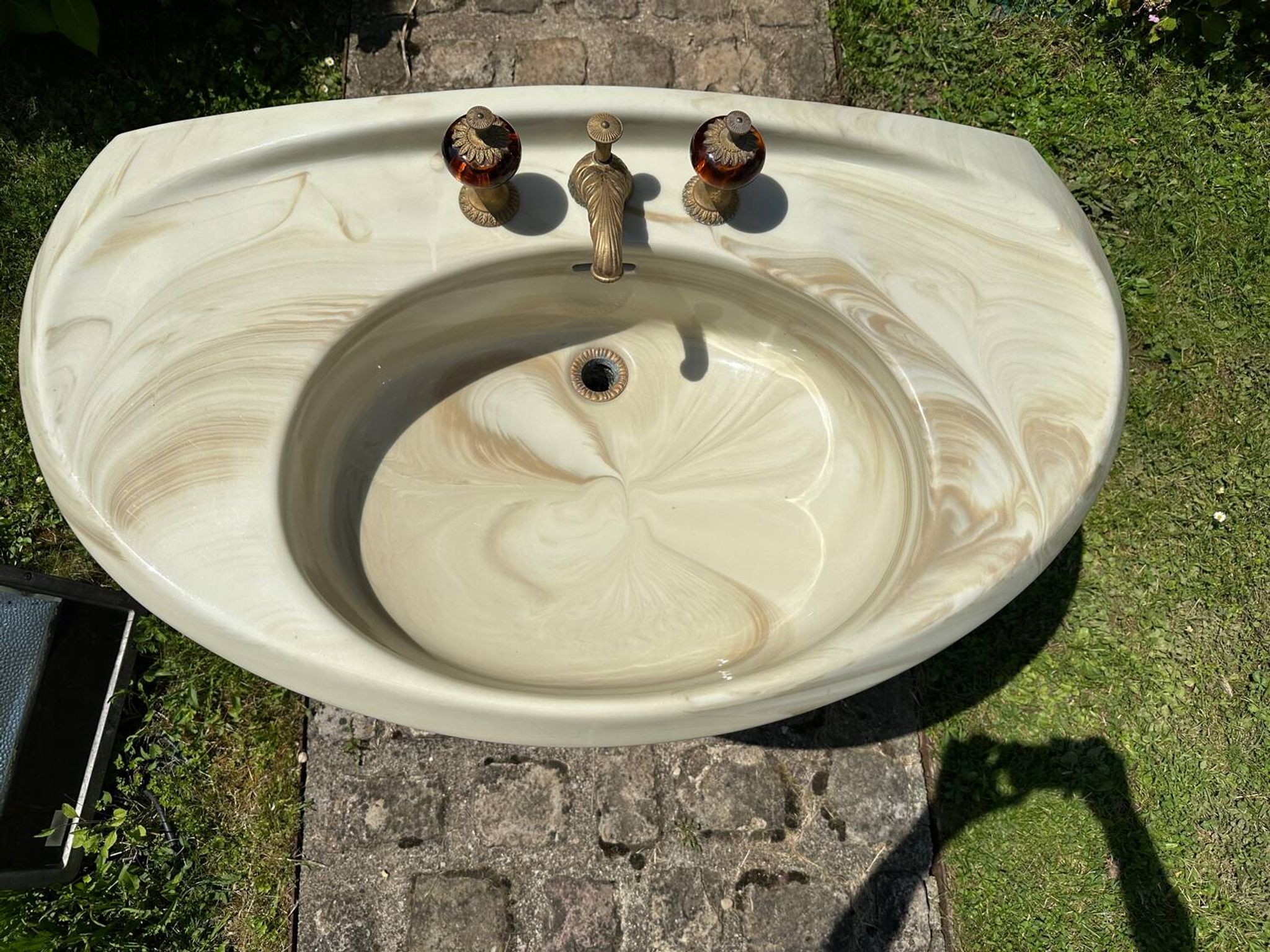 Lavabo vintage marbré -Idéal Standard