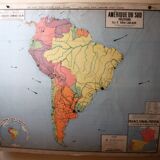 Old school map vidal lablache South America