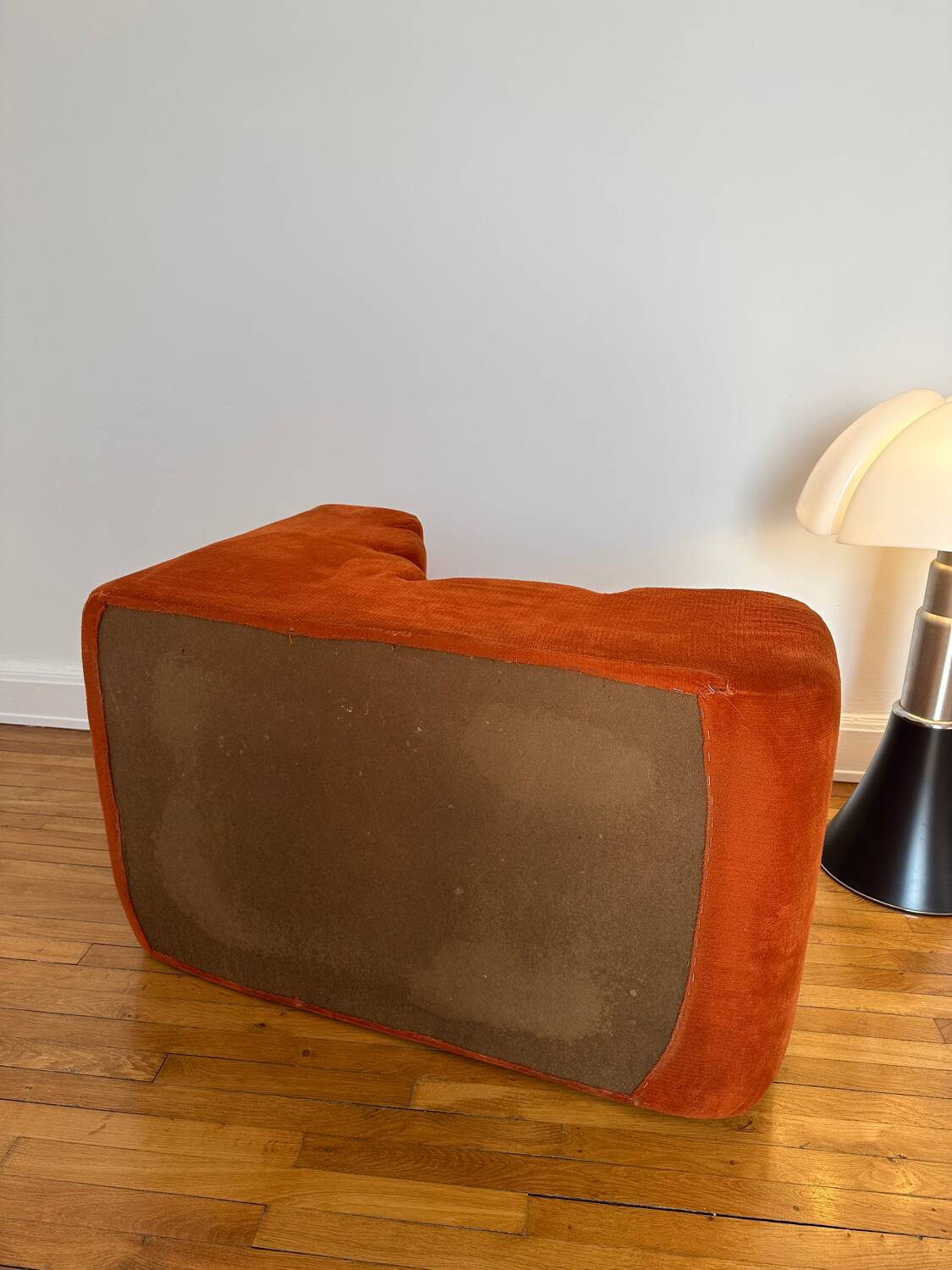 Chauffeuse / Fauteuil orange - Vintage - Design
