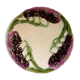 Art Nouveau plate in dabbling: purple poppies on 3 stems