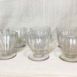 Service of 12 dessert cups, crystal