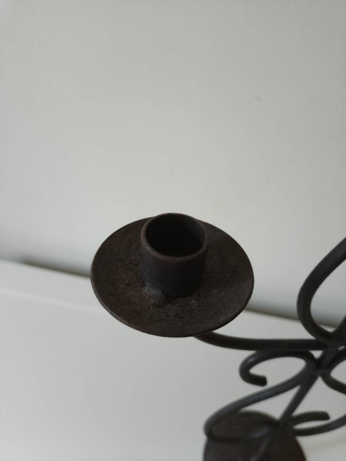 Raw wrought iron chandelier