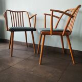 Pair of Scandinavian style armchairs, Antonin Suman, for Ton, Czech, 70s