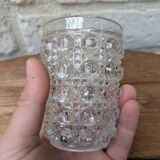 Antique crystal glass goblet signed Baccarat model Diamonds Pierreries H