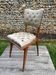 Vintage chair 50 taupe silk