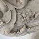 Louis XV style fireplace in white Carrara marble 19th century