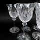 Six Saint-Louis Tommy cut crystal water glasses, height 18.3 cm.