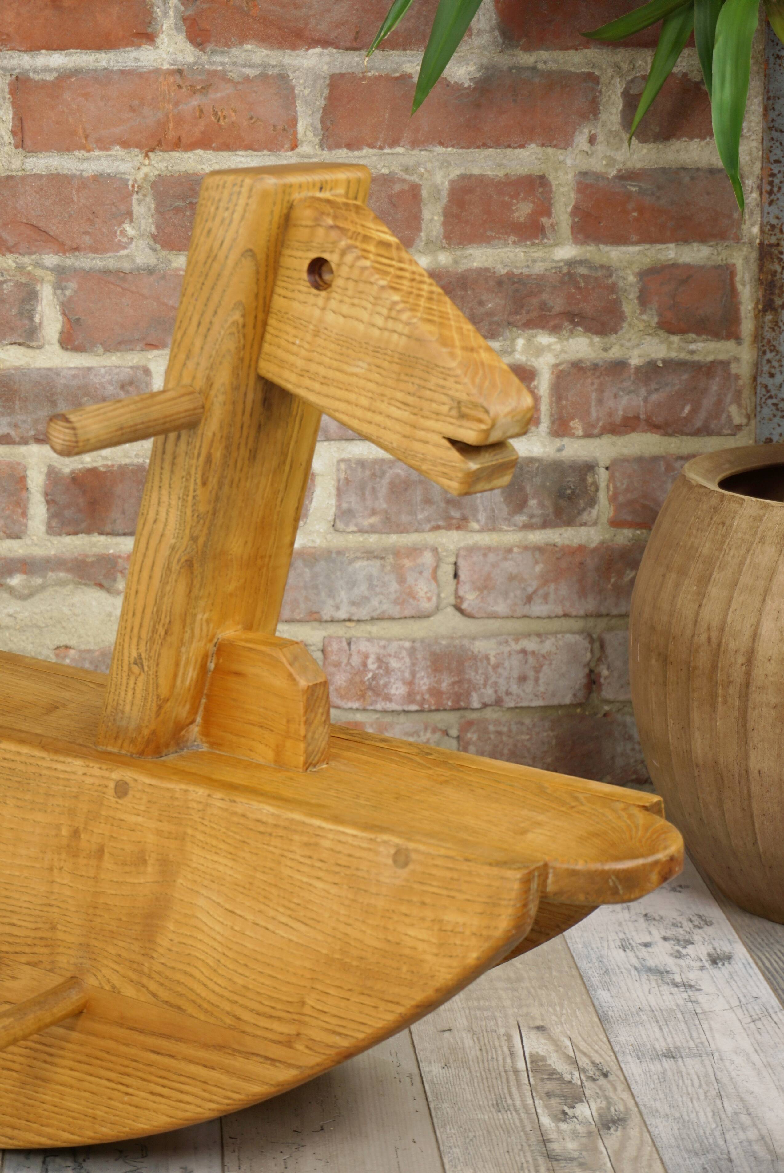 50s wooden rocking horse
