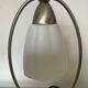 Lampe vintage en opaline et aluminium brossé