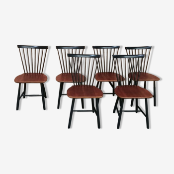 Series of 6 SZ52 chairs by Cees Braakman for Pastoe