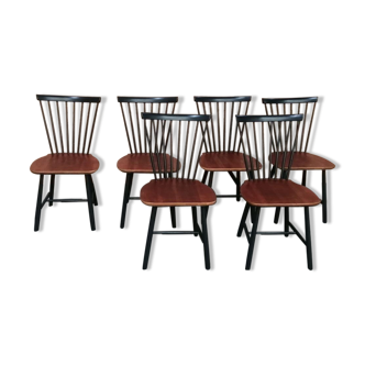 Series of 6 SZ52 chairs by Cees Braakman for Pastoe