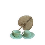 A pair of antique opaline coffee cups.