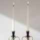Mid-century modern metal candlestick holders by Gunnar Ander for Ystad Metal, Sweden, set of 2