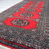 Tapis vintage ouzbek Boukhara fait main en laine – 92 x 186 cm – 1970s