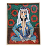 Roland Chanco (1924-2017), friend of Picasso - Oil on canvas, the Odalisque